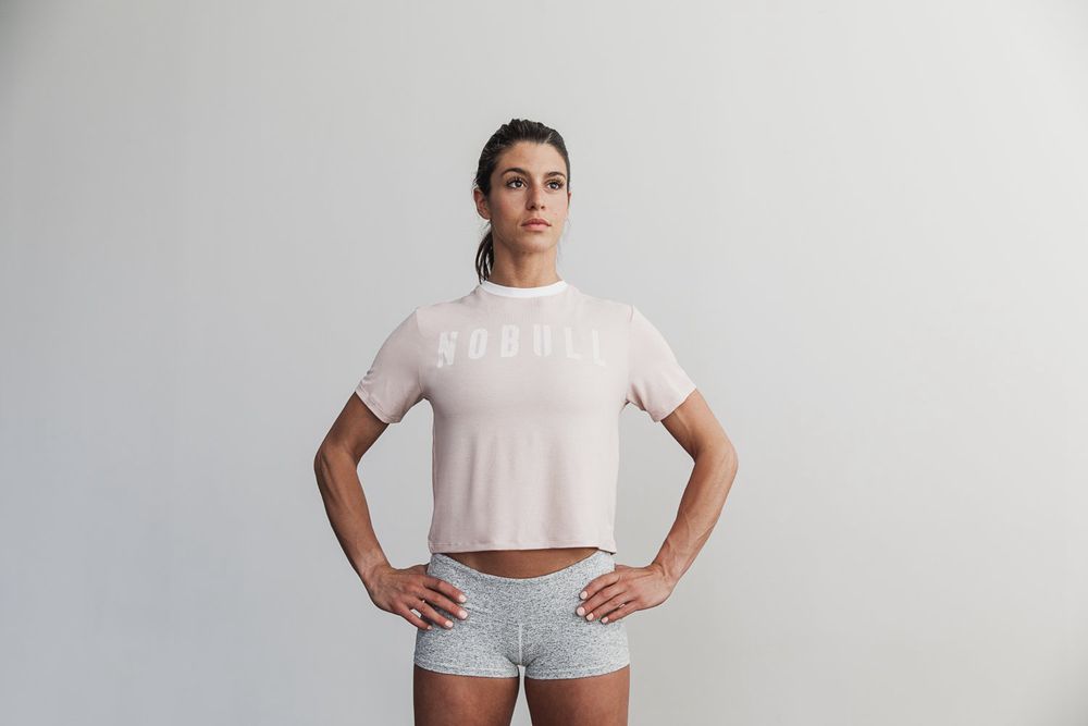 NOBULL Majice Ženske - Nobull Boxy Roze (952340-UQW)